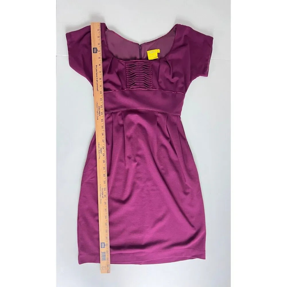 Signette by Aysha Saeed Women's Short Sleeve Dress Burgundy Wine Size P
